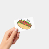 Hete hond cartoontje illustratie badge (Handheld)