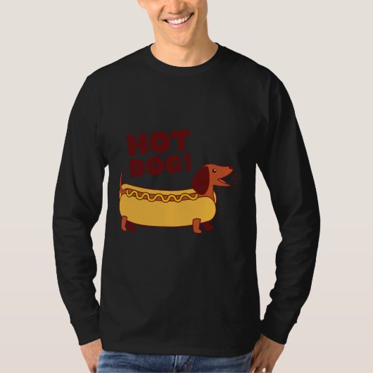 Hete hond. Dachshund T-shirt (Voorkant)