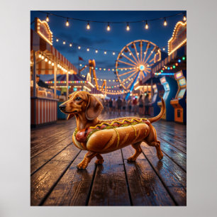 Hete Hond Daschund Poster