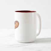 Hete hond door de Donut Hole Tweekleurige Koffiemok (Voorkant rechts)