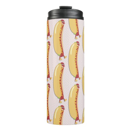 Hete Hond Fun Cheeky Retro Karakter Thermosbeker (Voorkant)