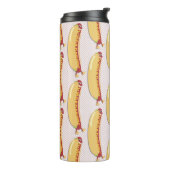 Hete Hond Fun Cheeky Retro Karakter Thermosbeker (Gedraaid links)