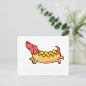 Hete hond-Grappige hond Briefkaart (Staand voorkant)