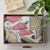 Hete-hond Hamburger Doodle BBQ Verjaardag Patroon Tissuepapier (Geschenk)
