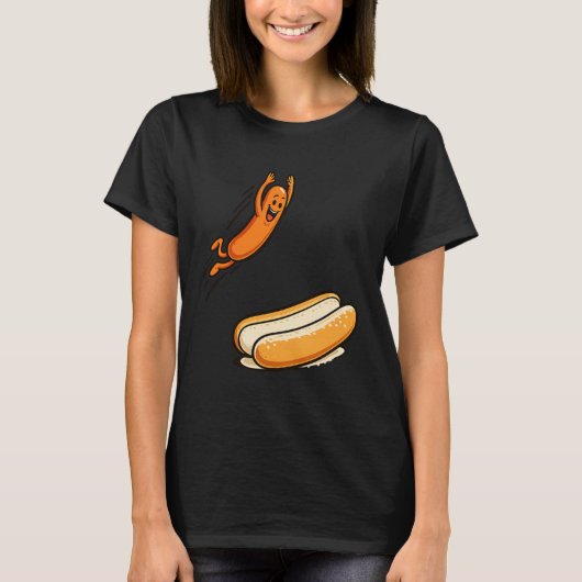Hete-hond Hoge Duik T-shirt (Voorkant)