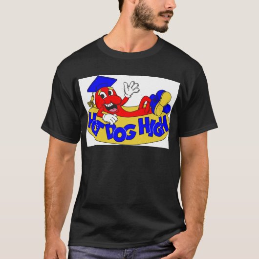 Hete hond hoog t-shirt (Voorkant)