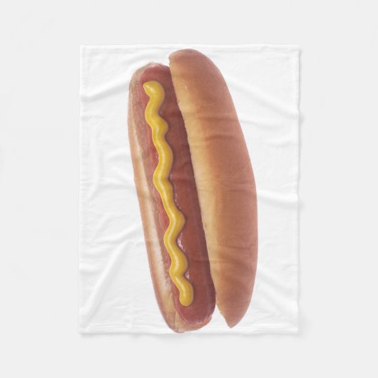 Hete hond met mosterd fleece deken (Voorkant)