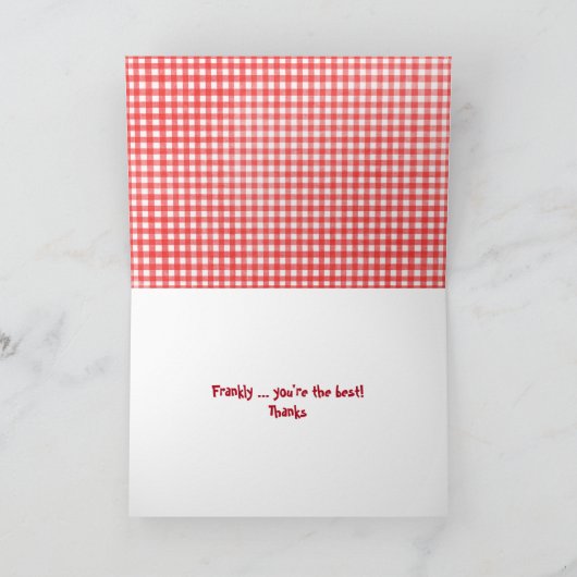 Hete hond op Bedankt van Gingham (Binnen)