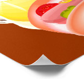 Hete hond op een bun en bier met alle fixin's poster (Hoek)