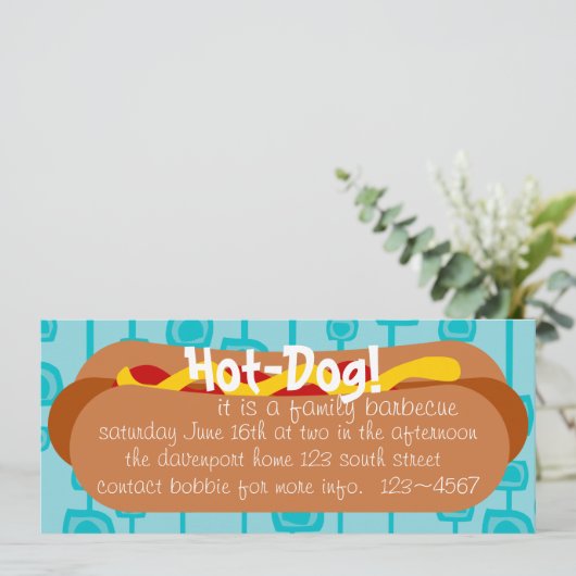 Hete hond. Partij Kaart (Staand voorkant)