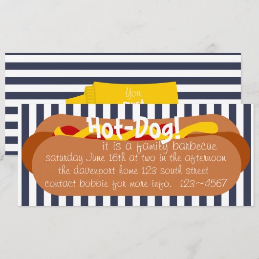 Hete hond. Partij Kaart (Voorkant / Achterkant)