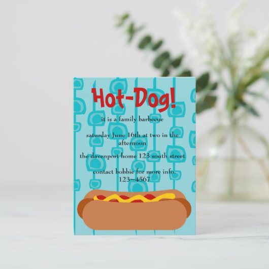 Hete hond. Partij Kaart (Staand voorkant)