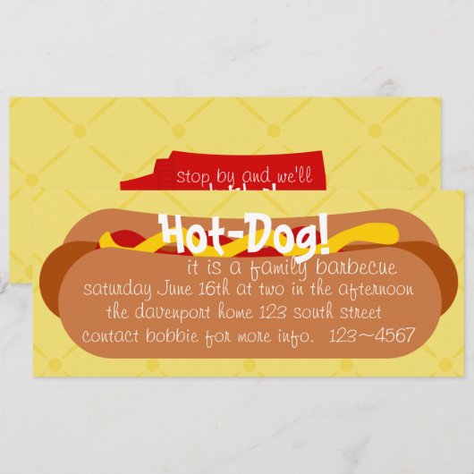 Hete hond. Partij Kaart (Voorkant / Achterkant)