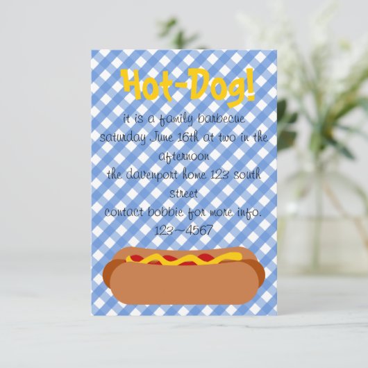 Hete hond. Partij Kaart (Staand voorkant)