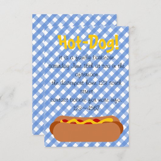 Hete hond. Partij Kaart (Voorkant / Achterkant)