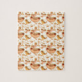 Hete hond Pattern - drijvende hotdogs Legpuzzel (Verticaal)
