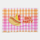 Hete hond van BBQ met Staat Theedoek (Horizontaal)