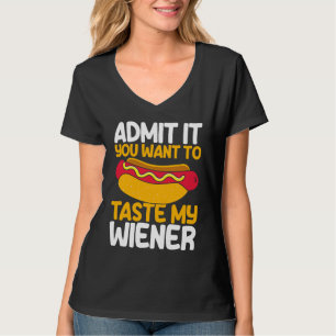 Hete Hond Volwassen Humor Pun Stout Toegeven Het W T-shirt