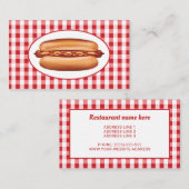 Hete Hond voor Fast Food Diner, Stand of Restauran Visitekaartje (Voorkant / Achterkant)
