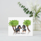 Hete honden briefkaart (Staand voorkant)