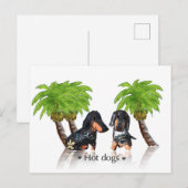 Hete honden briefkaart (Voorkant / Achterkant)