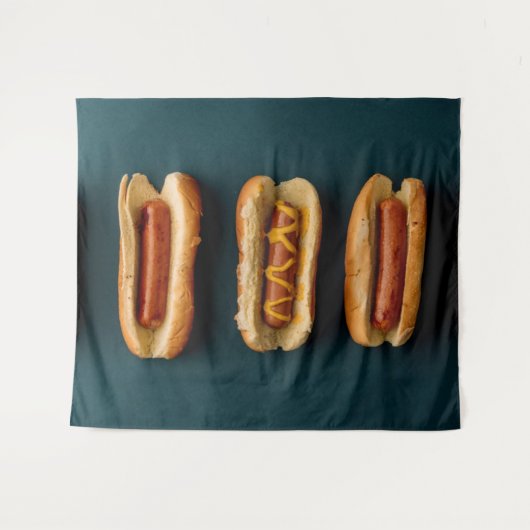 Hete honden en Buns Wandkleed (Voorkant (horizontaal))