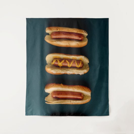 Hete honden en Buns Wandkleed (Voorkant)