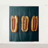 Hete honden en Buns Wandkleed (Voorkant)