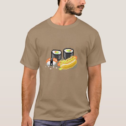 Hete honden en Sushi T-shirt (Voorkant)