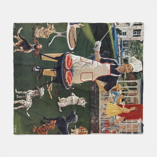 Hete honden fleece deken (Voorkant (Horizontaal))