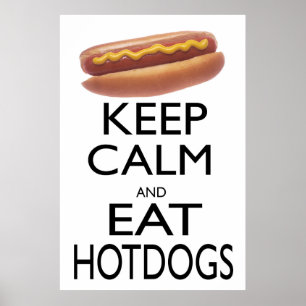 Hete honden houden kalm en eten poster