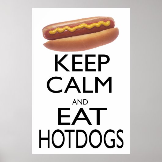Hete honden houden kalm en eten poster (Voorkant)