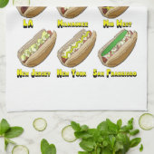 Hete honden in Amerika keukenhanddoeken (Gevouwen)