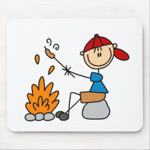 Hete honden op kampvuur Mousepad Muismat