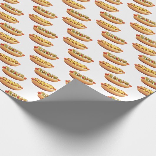 Hete Honden Op Wit Cadeaupapier (Hoek)