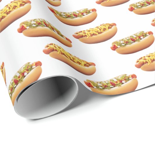 Hete Honden Op Wit Cadeaupapier (Rol Hoek)