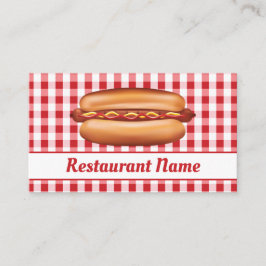 Hete-hondkraam of fastfoodrestaurant visitekaartje