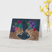 Hete House Leopards| Een paar Kaart (Gele Bloem)