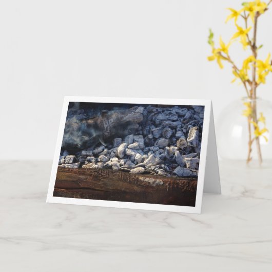 Hete houtskool achtergrond kaart (Gele Bloem)