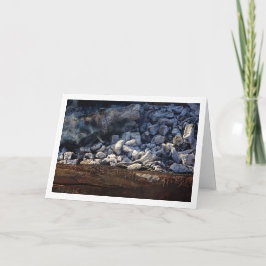 Hete houtskool achtergrond kaart (Voorkant)