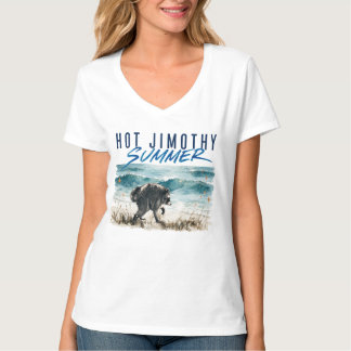 hete Jimothy zomer grappige wasbeer strand vintage T-shirt