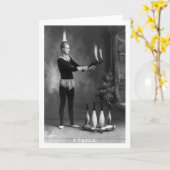 Hete Juggler, de vroege jaren 1900 Kaart (Gele Bloem)