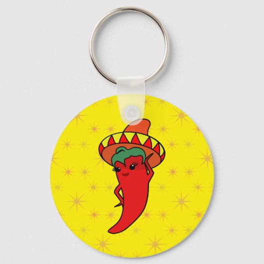 Hete Kawaii Pepper Diva Stars Sleutelhanger (Voorkant)