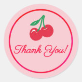 Hete Kersen Dank Je Sticker (Voorkant)