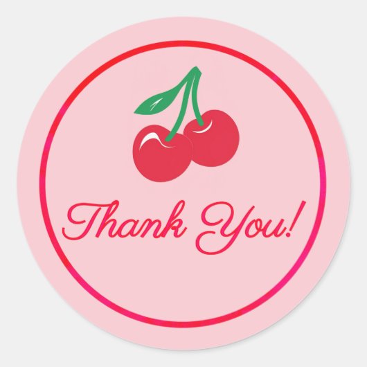 Hete Kersen Dank Je Sticker (Voorkant)
