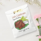 Hete kippenvleugels Laten we verjaardagsfeestje vi Bedankzakje (Gezegeld)