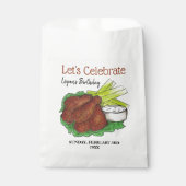 Hete kippenvleugels Laten we verjaardagsfeestje vi Bedankzakje (Voorkant)