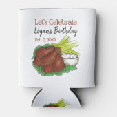 Hete kippenvleugels Laten we verjaardagsfeestje vi Blikjeskoeler (Voorkant)