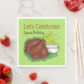 Hete kippenvleugels Laten we verjaardagsfeestje vi Servet (Insitu)