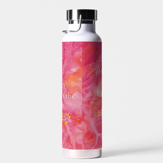 Hete kleur romantische bruiloft waterfles (Rechts)